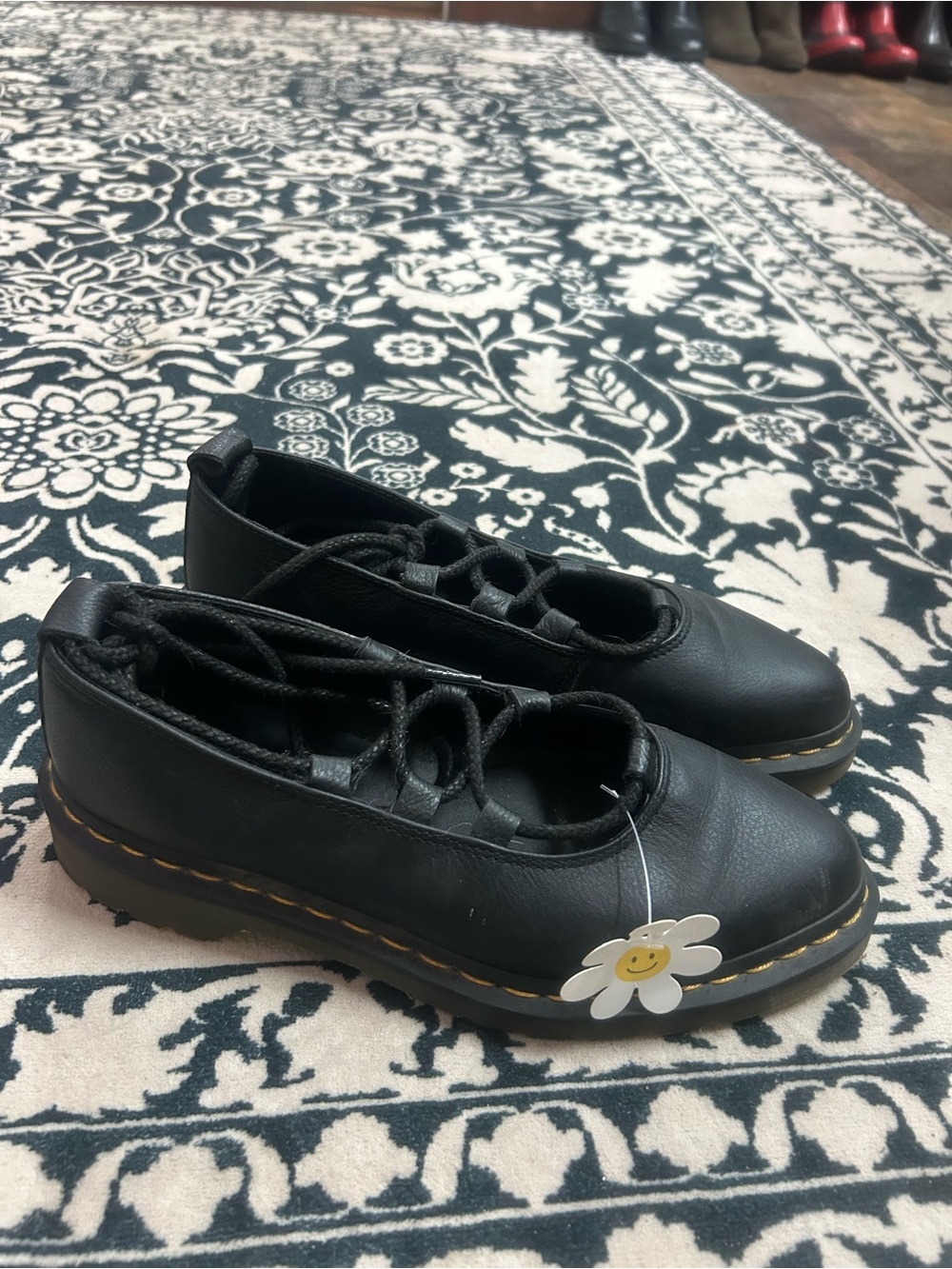 Dr Marten Black Lace-Up Mary Jane Shoes